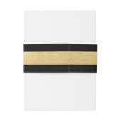 パーソナライズでエレガントで黒くフェイクな金ゴールドホイルの結婚式 招待状ベリーバンド (裏面例)