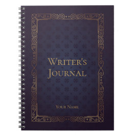 パーソナライズでエレガントな作家のジャーナル ノートブック
