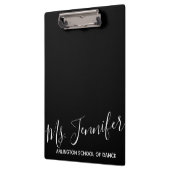 パーソナライズでエレガントな原稿があるダンスの先生 クリップボード (左)