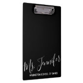 パーソナライズでエレガントな原稿があるダンスの先生 クリップボード (右)