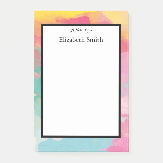 パーソナライズでエレガントな水彩画 ポストイット (正面)