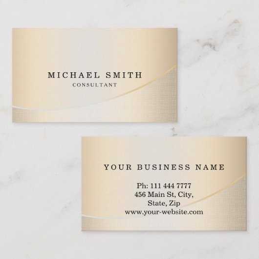 パーソナライズでカスタムでエレガントでモダンで明白な金属 名刺 (正面/裏面)