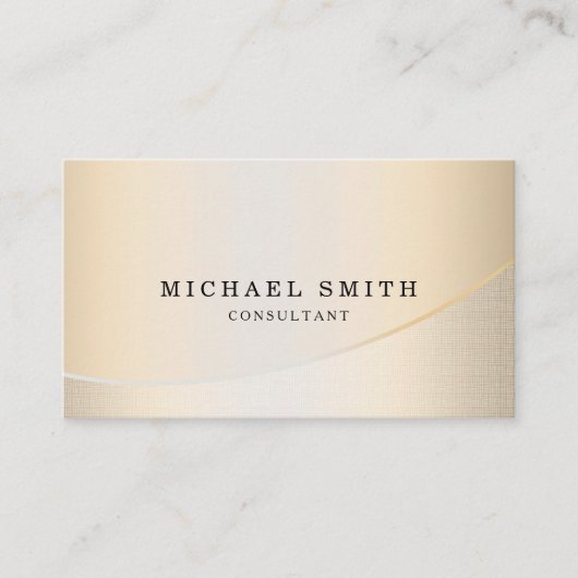 パーソナライズでカスタムでエレガントでモダンで明白な金属 名刺 (正面)