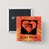 パーソナライズでカスタムなダンスの体操 缶バッジ (正面&裏面)