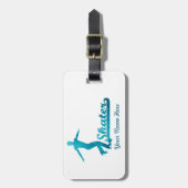 パーソナライズでカスタムなフィギュアスケートのGiftware ラゲッジタグ (正面縦)