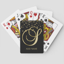 パーソナライズでカスタムなモノグラムの手紙「S」の金ゴールドの黒