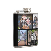 パーソナライズでカスタムな写真のコラージュのモンタージュ フラスク (右)