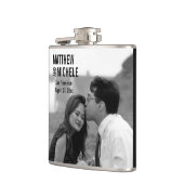 パーソナライズでカスタムな写真の結婚式のフラスコ フラスク (左)