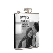 パーソナライズでカスタムな写真の結婚式のフラスコ フラスク (右)