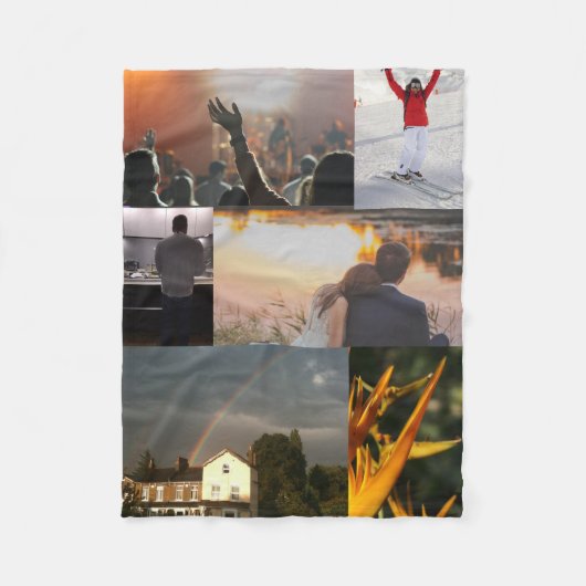 パーソナライズでカスタムな写真 フリースブランケット (正面)