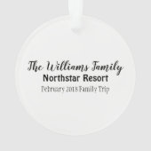 パーソナライズでカスタムな家族の休日の写真のオーナメント オーナメント (裏面)