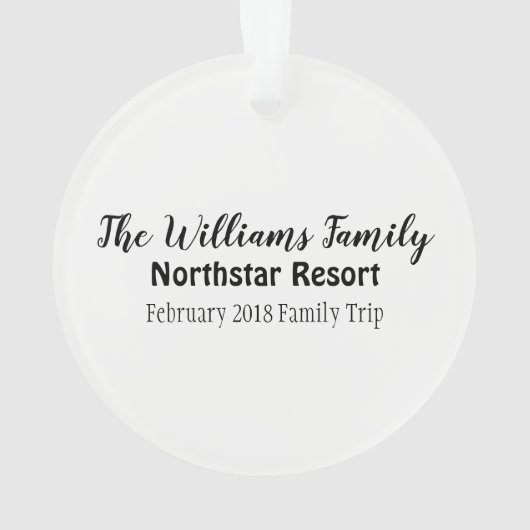 パーソナライズでカスタムな家族の休日の写真のオーナメント オーナメント (裏面)