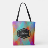 パーソナライズでカラフルで色彩の鮮やかなトートバック トートバッグ (裏面)