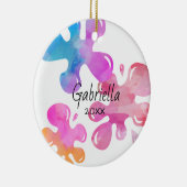 パーソナライズでカラフルな粘着物のクリスマスのオーナメント セラミックオーナメント (右)