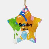 パーソナライズでカラフルな粘着物のクリスマスのオーナメント セラミックオーナメント (右)