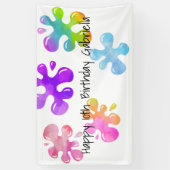 パーソナライズでカラフルな粘着物の誕生日の旗 横断幕 (縦)