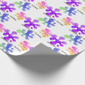 パーソナライズでカラフルな粘着物の誕生日プレゼントの覆い ラッピングペーパー (角)