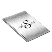 パーソナライズでガーリーなグリッターは名前光っています ノートブック (右側)