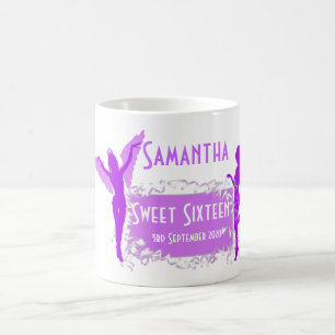 パーソナライズでガーリーなsweet sixteen コーヒーマグカップ