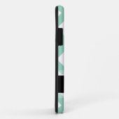 パーソナライズでクールなミントおよび灰色のシェブロン Case-Mate iPhoneケース (裏面/右)