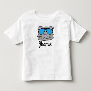パーソナライズでクールな猫 トドラーTシャツ
