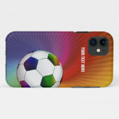 パーソナライズでサイケデリックなサッカー Case-Mate iPhoneケース (裏面(横))
