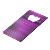 パーソナライズでサイケデリックな紫色 クレジットカード栓抜き (裏面アングル)