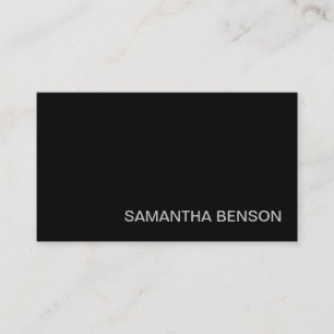 パーソナライズでシンプルでモダンで黒いプロフェッショナル 名刺