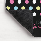 パーソナライズでスタイリッシュでモダンなネオン水玉模様 マウスパッド (コーナー)