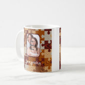 パーソナライズでフェイクな木製のジグソーパズル コーヒーマグカップ (正面左)