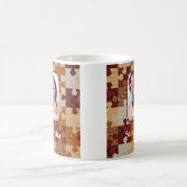 パーソナライズでフェイクな木製のジグソーパズル コーヒーマグカップ (中央)