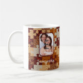 パーソナライズでフェイクな木製のジグソーパズル コーヒーマグカップ (左)