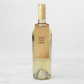 パーソナライズでフェイクな金ゴールドのグリッターのプリントの紙 ボトルネックタグ (ボトル)