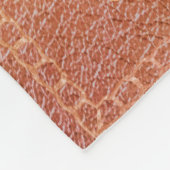 パーソナライズでフェイクな革 フリースブランケット (角)