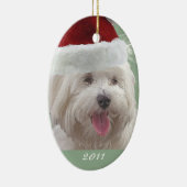 パーソナライズでメリーなマルタのクリスマスのオーナメント セラミックオーナメント (右)