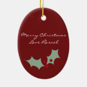 パーソナライズでメリーなマルタのクリスマスのオーナメント セラミックオーナメント (裏面)