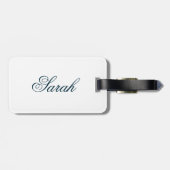 パーソナライズでモダンなテンプレートのバッグのラベル ラゲッジタグ (裏面横)