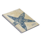 パーソナライズでモダンなヒトデのノート ノートブック (右側)