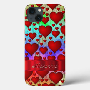パーソナライズでロマンチックなハートパターン iPhone 13ケース