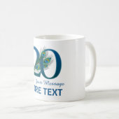 パーソナライズで上品な第20誕生日20のマグ コーヒーマグカップ (正面右)