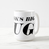 パーソナライズで大きく巨大なジャンボXLコーヒー・マグ コーヒーマグカップ (正面右)