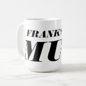 パーソナライズで大きく巨大なジャンボXLコーヒー・マグ コーヒーマグカップ (正面左)