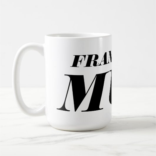 パーソナライズで大きく巨大なジャンボXLコーヒー・マグ コーヒーマグカップ (左)