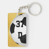 パーソナライズで安いサッカーのギフト、サッカーのキーホルダー キーホルダー (裏面)