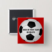 パーソナライズで安いサッカーのパーティの記念品ボタンピン 缶バッジ (正面&裏面)