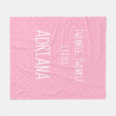 パーソナライズで小さい星のフリースブランケット フリースブランケット (正面(横))