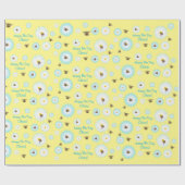 パーソナライズで幸せな蜂日の包装紙 ラッピングペーパー (フラット)