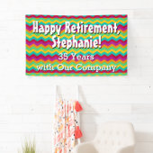 パーソナライズで幸せな退職パーティーの旗 横断幕 (インサイチュ)