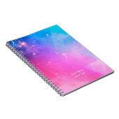 パーソナライズで抽象的で幾何学的な空の銀河系 ノートブック (右側)