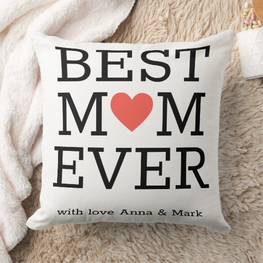 パーソナライズで最も最高のなお母さんのハートの母の日 クッション (ブランケット)